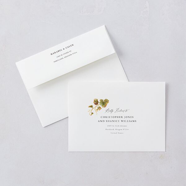 Romantic Vineyard Save the Date Cards Rust Signature smooth Blank No Standard