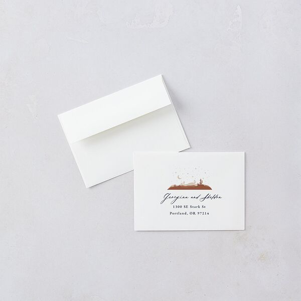 Desert Moon Wedding Response Cards Gold Dark Navy Signature
