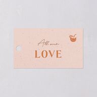Beach Party Favor Gift Tags Pink Cotton Signature