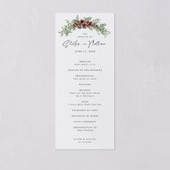 Floral Arc Wedding Programs Merlot Signature