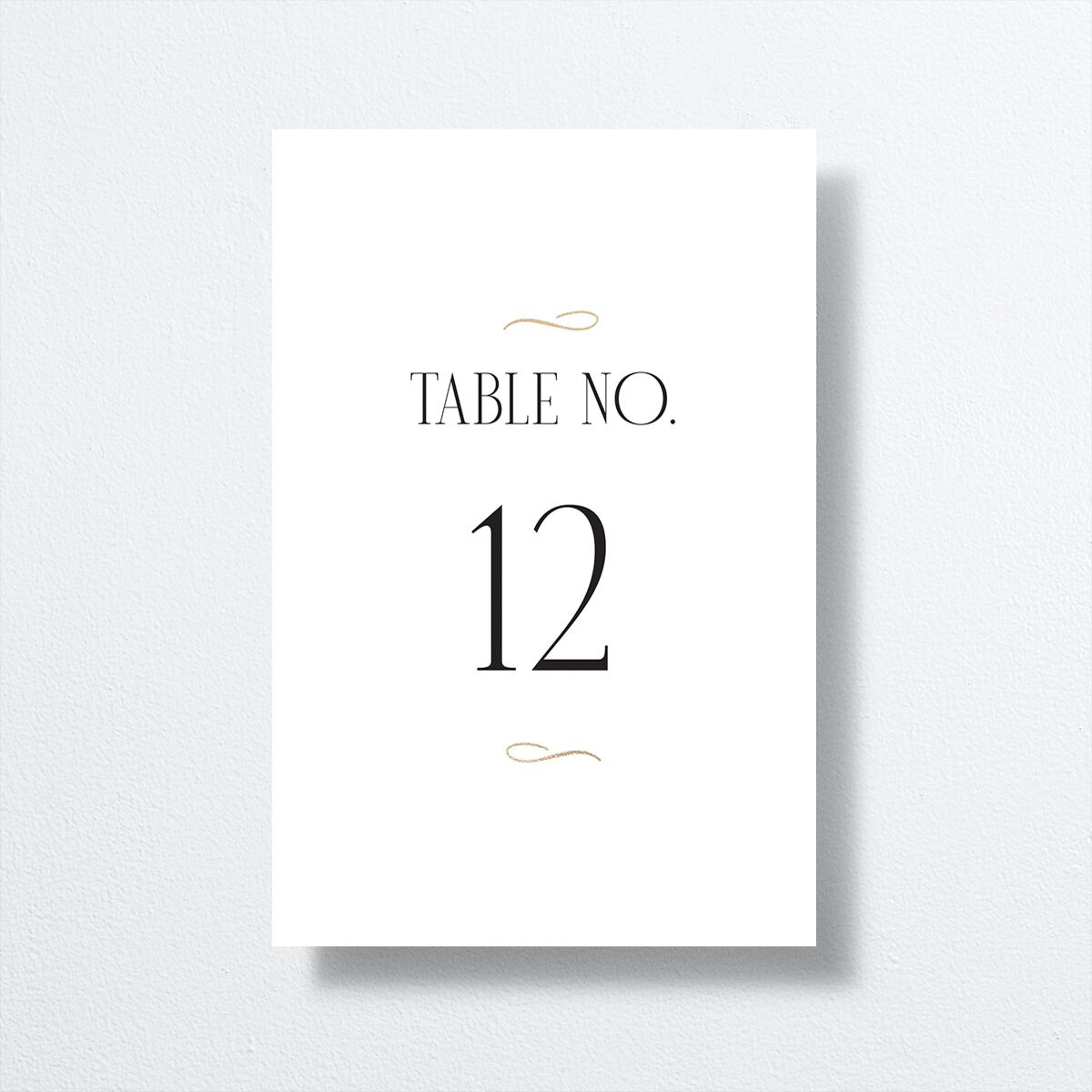 Metropolitan Table Numbers Gold Pure White Signature