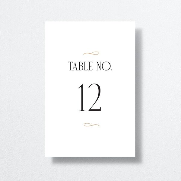 Metropolitan Table Numbers Gold Pure White Signature