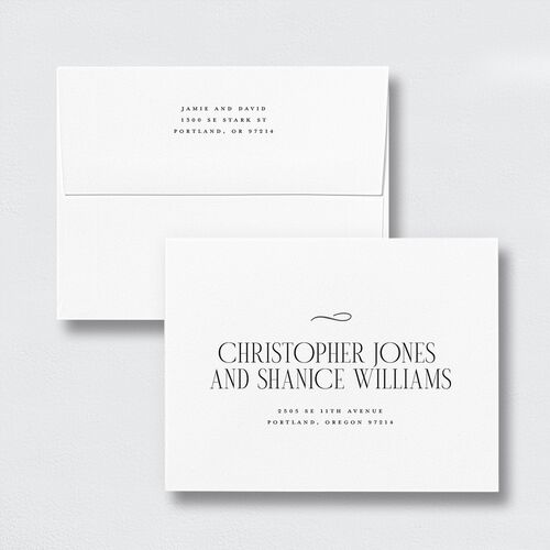 Metropolitan Thank You Card Envelopes White Standard Pure White Both Recipient and Return Addresses