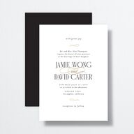 Metropolitan Wedding Invitations Gold Pure White Signature No