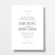 Metropolitan Wedding Invitations Gold Pure White Signature No