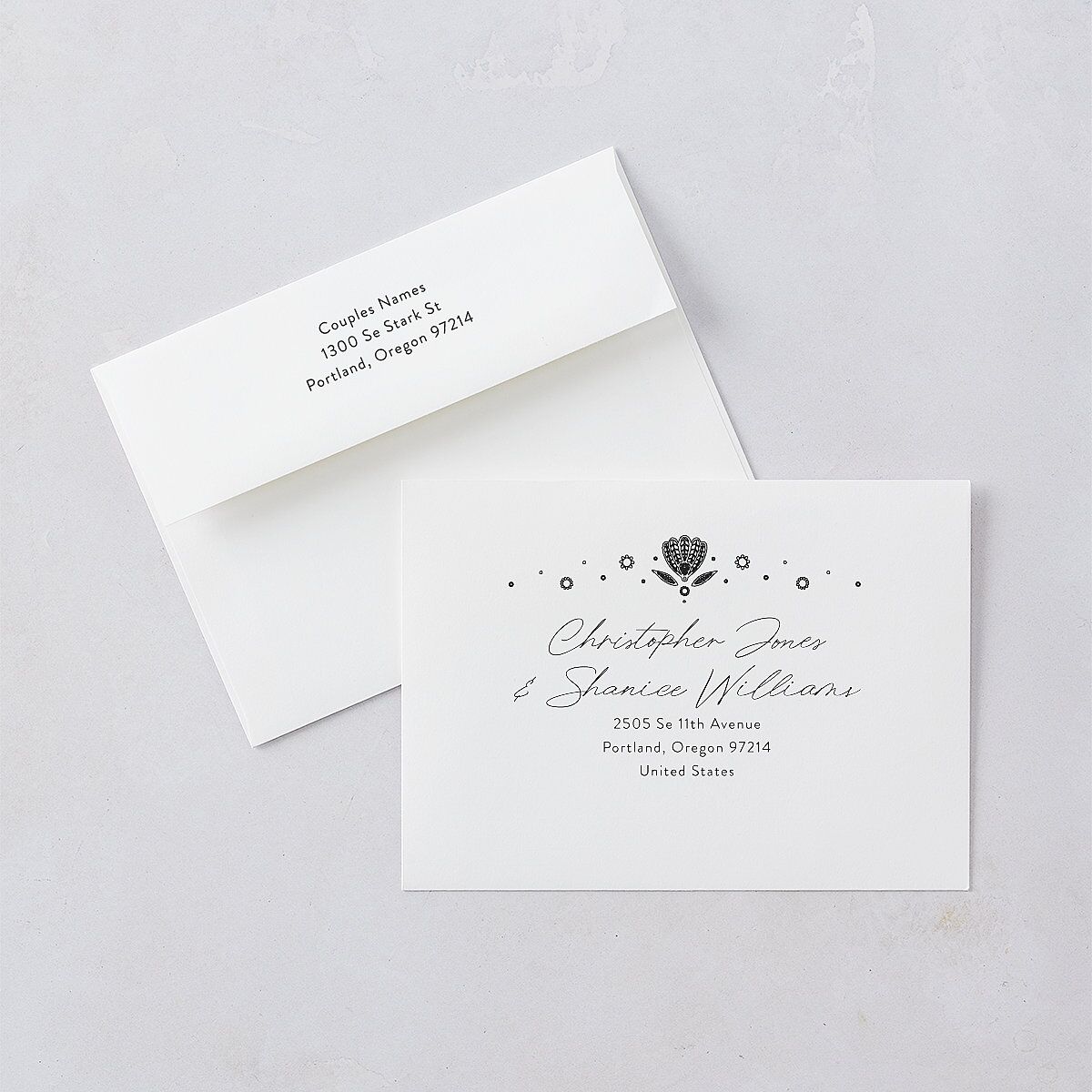 Santa Fe Save The Date Cards Gold Pure White Signature smooth Blank No