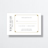 Old Hollywood Glam All-in-One Wedding Invitations Umber Signature Light Both Recipient and Return Addresses No