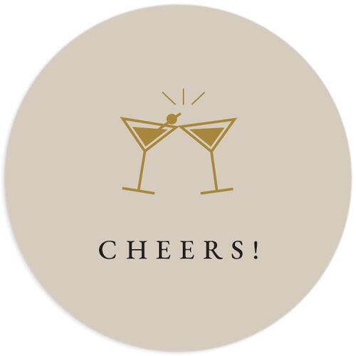 Old Hollywood Glam Wedding Stickers Champagne