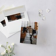 Hitched in Texas Thank You Cards Charcoal