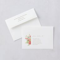 Bom Bloom Wedding Invitations Pure White Signature Blank No Standard
