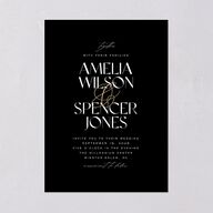 Together Wedding Invitations Gold Licorice Signature Blank No Standard
