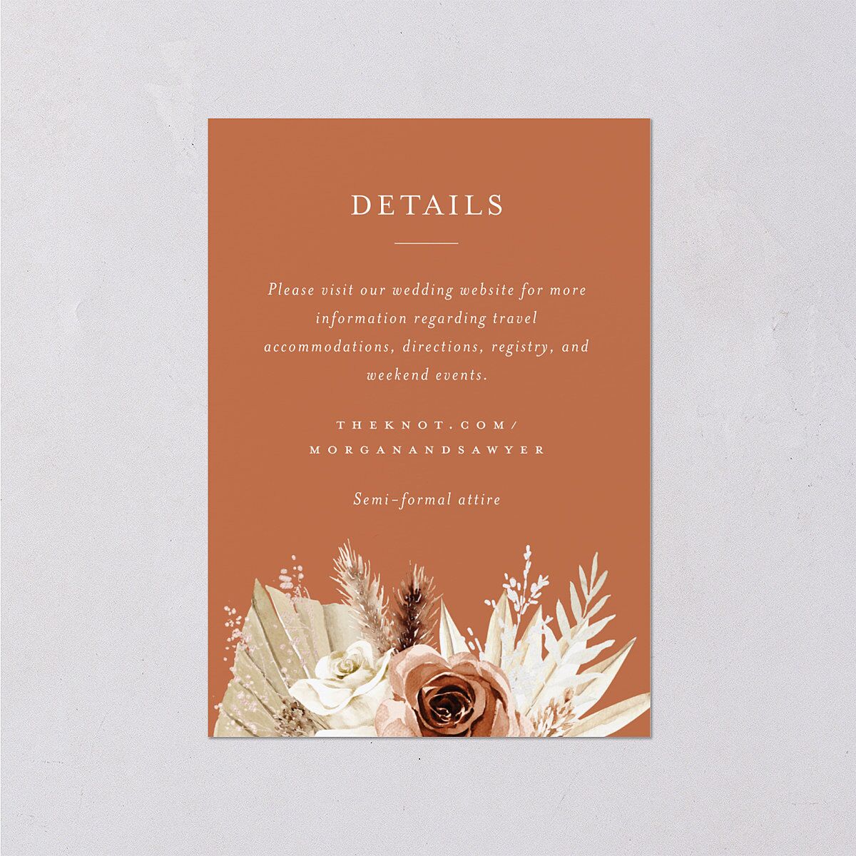 Western Floral Wedding Enclosure Cards — view 1