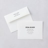These Kids Save the Date Cards Pure White Signature smooth Blank No Standard