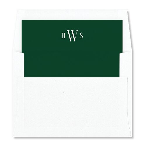 Elegant Wedding Of Envelope Liners Dark Emerald Standard
