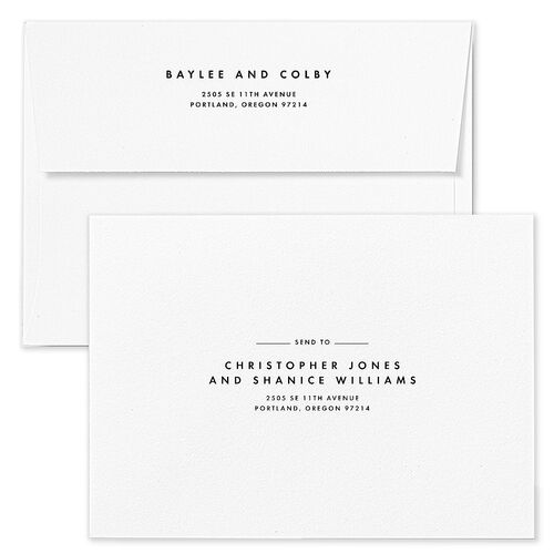 Moody Romantic Lace Floral Wedding Invitation Envelopes Royal Purple White Both Recipient and Return Addresses Standard Signature