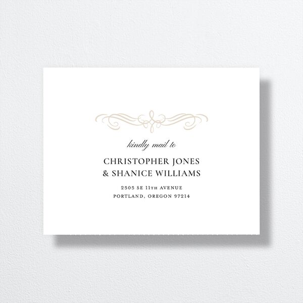 Antique Fairytale All-in-One Wedding Invitations Champagne Signature Light Both Recipient and Return Addresses No