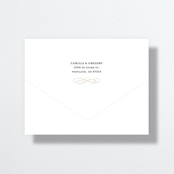 Antique Fairytale All-in-One Wedding Invitations Champagne Signature Light Both Recipient and Return Addresses No