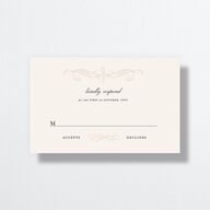 Antique Fairytale All-in-One Wedding Invitations Champagne Signature Light Both Recipient and Return Addresses No