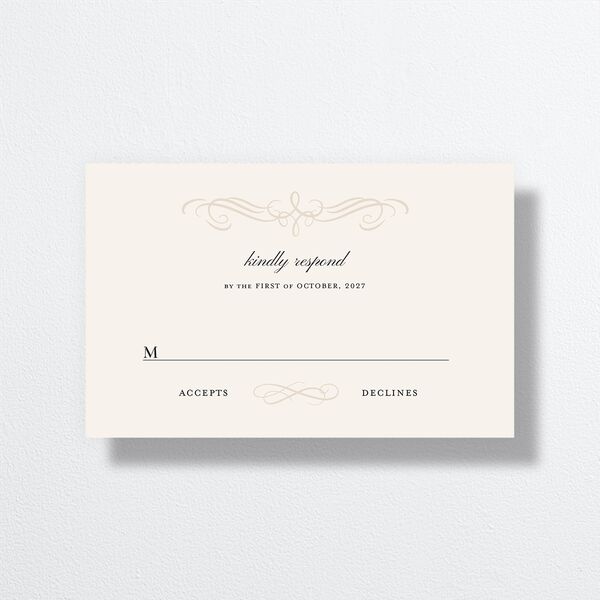 Antique Fairytale All-in-One Wedding Invitations Champagne Signature Light Both Recipient and Return Addresses No