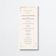 Antique Fairytale Wedding Programs Gold Champagne Signature