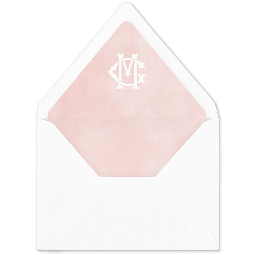 Maximalist Floral Crest Euro Envelope Liners Pink Cotton Luxe