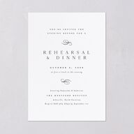 Flourishing Love Rehearsal Dinner Invitations Pure White Signature Blank