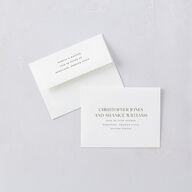 Elegant Sidebar Images Save the Date Magnet Envelopes White Thyme Both Recipient and Return Addresses Signature Standard