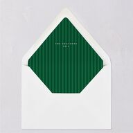Classic Holiday Stripes Euro Envelope Liners Jewel Green Luxe