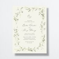 Dainty Fairytale Greenery Wedding Invitations Hunter Green Signature No