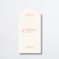 Photo Flourish All-in-One Wedding Invitations Marigold Signature Light Both Recipient and Return Addresses No