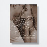 Photo Flourish Wedding Invitations Marigold Signature No