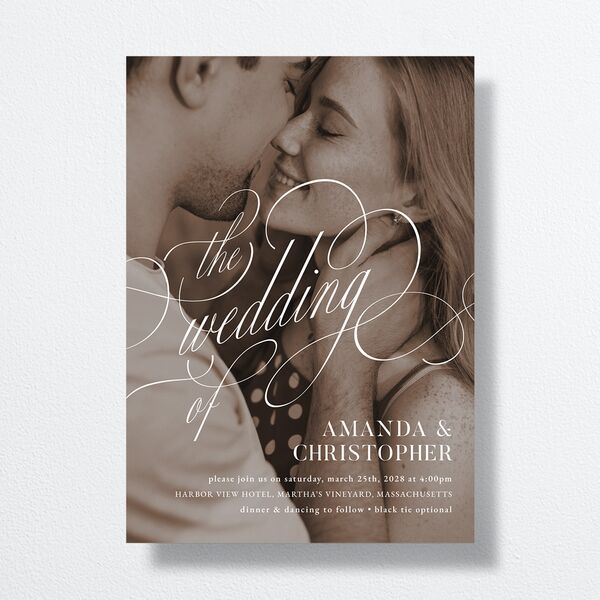 Photo Flourish Wedding Invitations Marigold Signature No