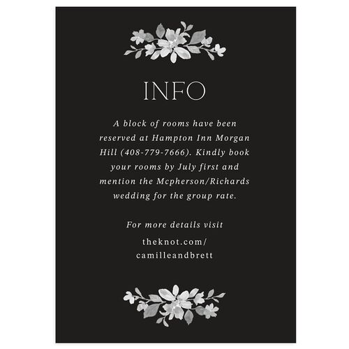 Porcelain Blue Floral Watercolor Wedding Enclosure Cards Midnight Signature Standard