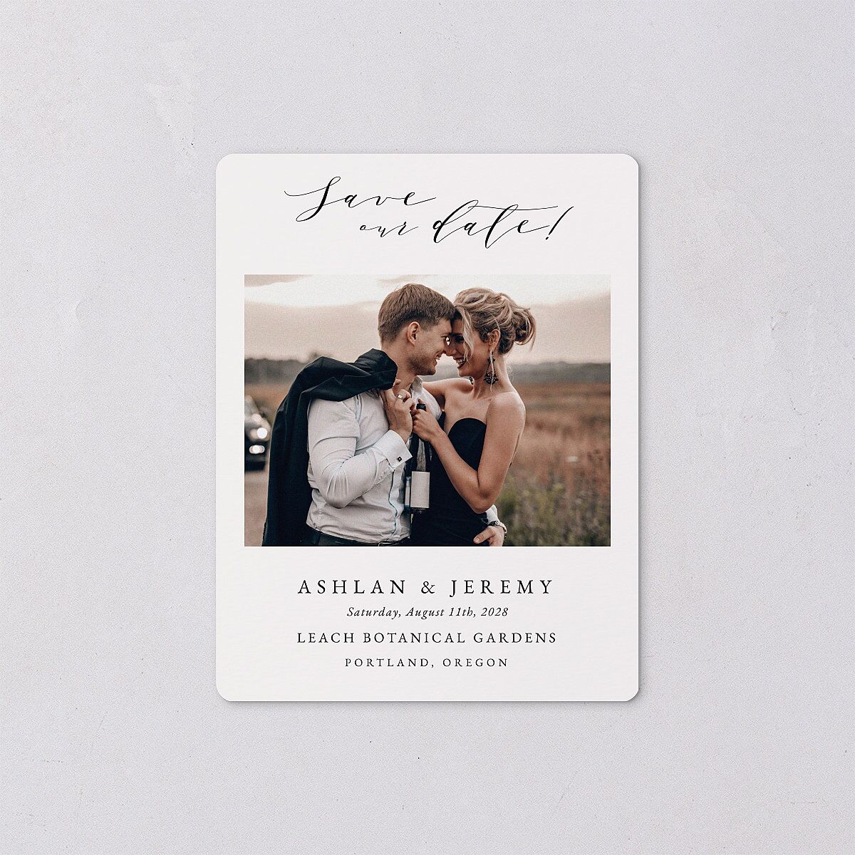 Simply Elegant Save The Date Magnets — view 1