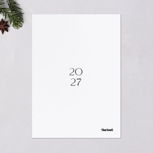 New Years Arch Holiday Cards Gold Pure White Signature Blank Standard Portrait