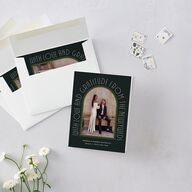 Gatsby Deco Arch Thank You Cards Dark Emerald