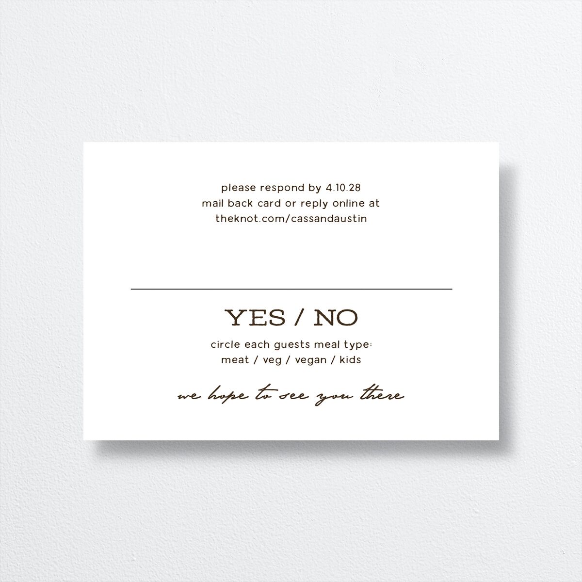 Southwestern Nouveau Wedding Response Cards — view 2