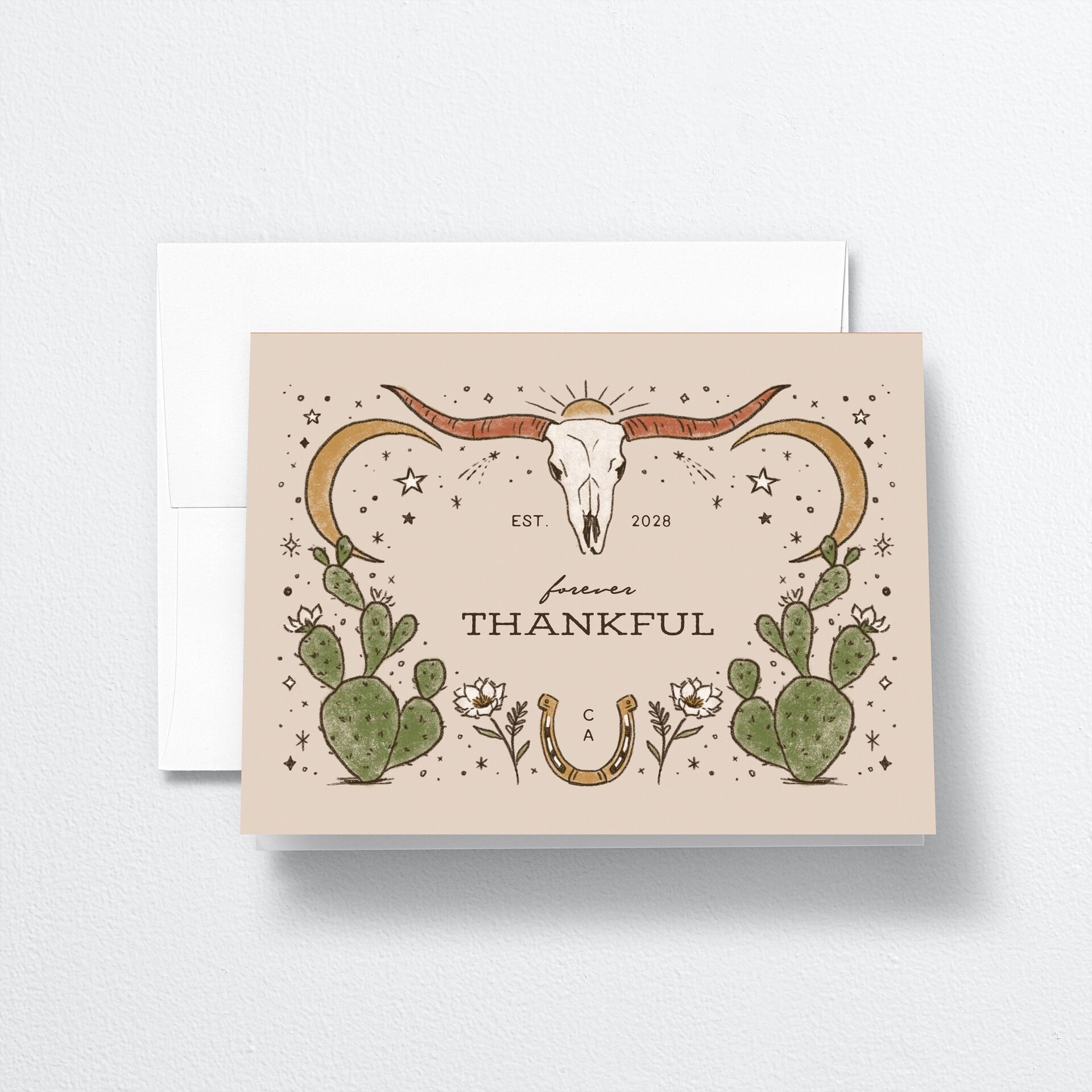 Southwestern Nouveau Thank You Cards — view 1