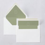 Vintage Oval Monogram Euro Envelope Liners Thyme Luxe