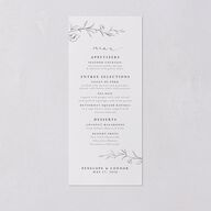 Graceful Botanical Menus Shadow Gray Signature