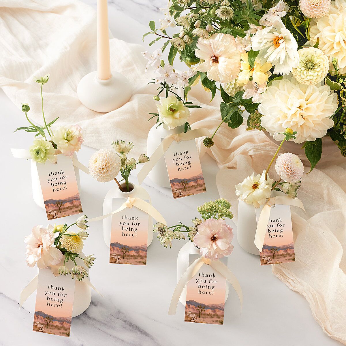 Desert Cactus Favor Gift Tags Peach Fuzz Signature