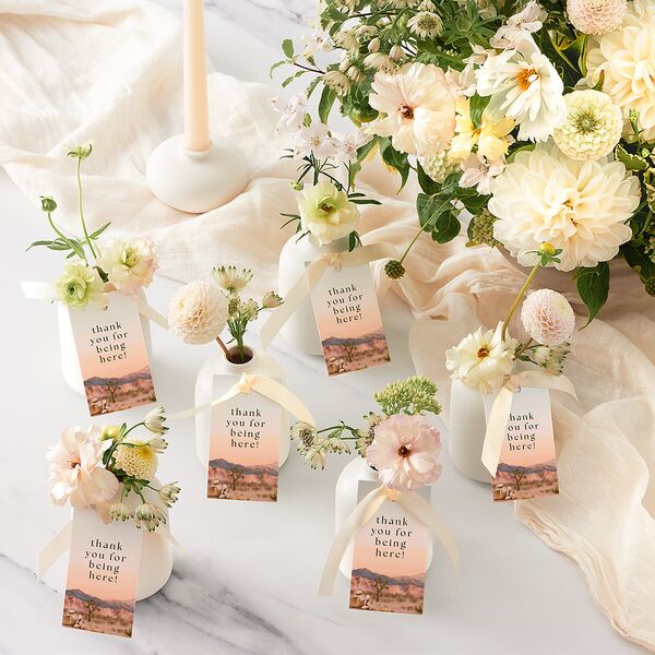 Desert Cactus Favor Gift Tags Peach Fuzz Signature