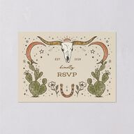 Southwestern Nouveau Wedding Response Cards Umber Signature Standard