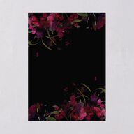 Midnight Floral Rehearsal Dinner Invitations Raspberry Signature Blank Standard