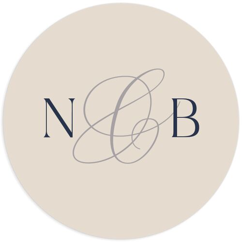 Romantic Ampersand Wedding Stickers Dark Navy Sticker