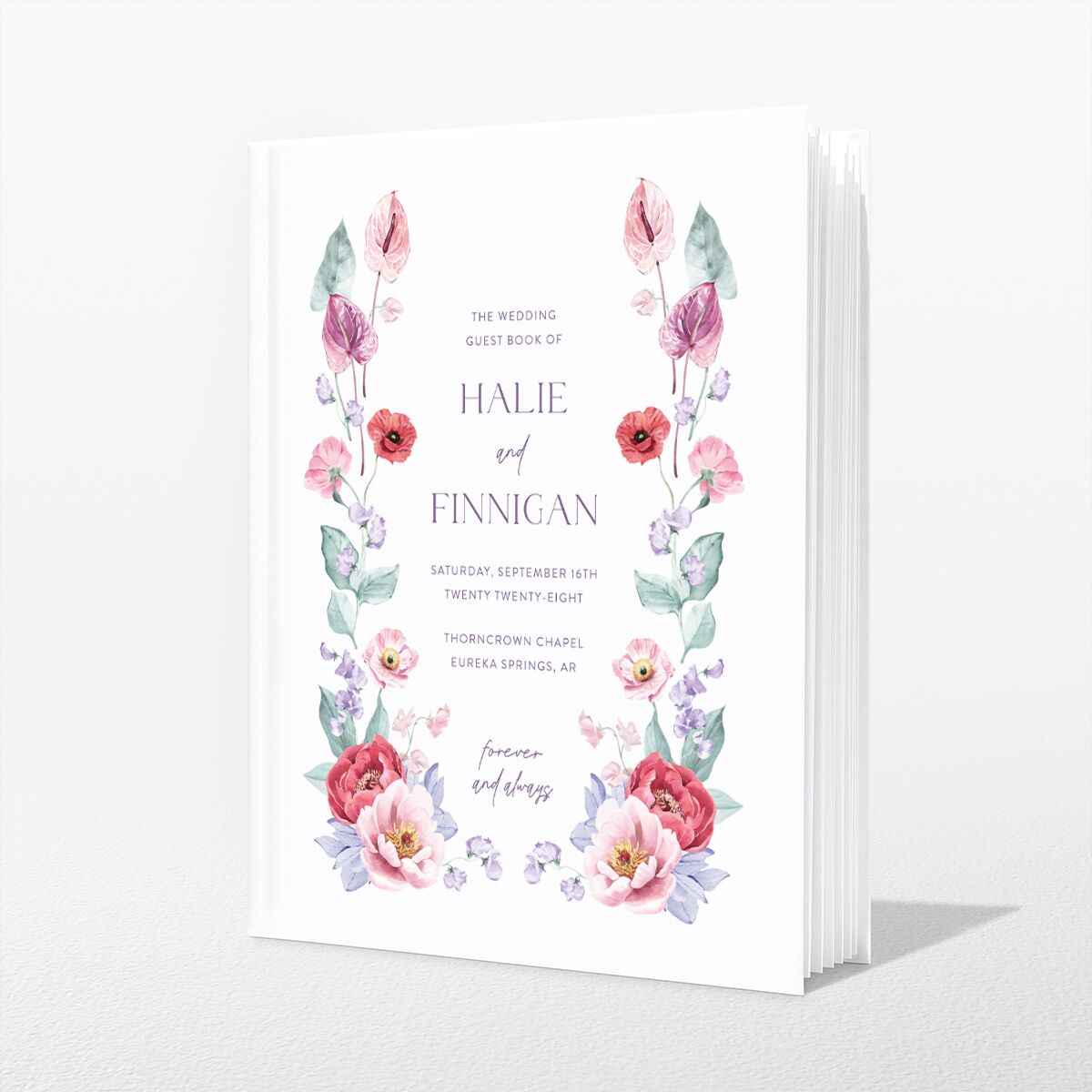 Whimsical Maximalist Floral Guest Books Iris