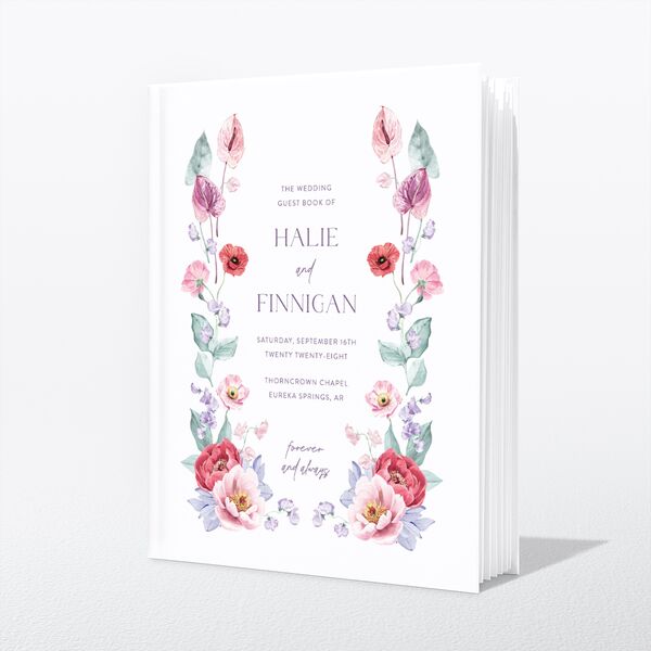Whimsical Maximalist Floral Guest Books Iris