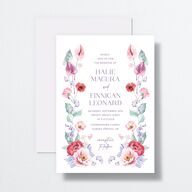 Whimsical Maximalist Floral Wedding Invitations Iris Signature No
