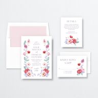 Whimsical Maximalist Floral Wedding Invitations Iris Signature No