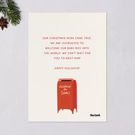 Letters to Santa Baby Announcement Holiday Cards Cotton Signature Blank Portrait  Standard